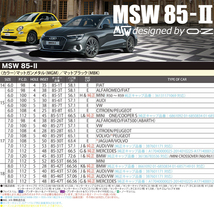 15インチ MSW85-2 6J +45 5H-112 4本 ホイール OZ マット ブラック ミニ ワン クーパー 85-51T輸入車 業販_画像4