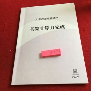 Z10-113 大学教養基礎講座 基礎計算力完成 発行日不明 書きこみあり 四則混合計算 文字式 多項式の計算 不等式の解法 方程式の応用 など