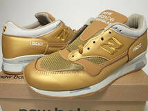 【送料無料 即決】日本未発売 NEW BALANCE UK製 M1500MET 28cm US10 新品 メタリックゴールド金 METALLIC GOLD MADE IN ENGLANDイギリス製_画像1