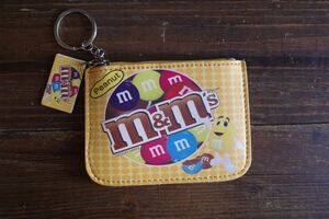 新品　M&M’s エムアンドエム　アメリカ　コインケース　パスケース　アドキャラ　カードケース イエロー