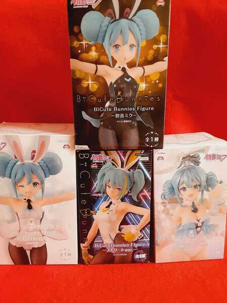 初音ミク BiCute Bunnies Figure まとめ 4種 WHITE 白うさぎ ストリートver. フィギュア バニーガール衣装 ボカロ ボーカロイド