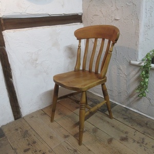 イギリス アンティーク 家具 キッチンチェア スティックバック 椅子 イス 店舗什器 カフェ 木製 英国 KITCHENCHAIR 4861d