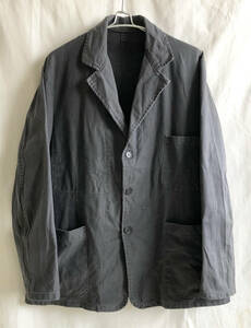 [ 50's Vintage /LE BON PICARD] tailored collar Work jacket / coverall /L corresponding / charcoal gray / France made /tsu il /jt-228-1-9