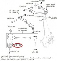 新品 レンジローバーヴォーグ レンジローバースポーツ ディスカバリー5フロントロアアームブッシュ LR084108/LR100072 左右共通 社外品_画像2