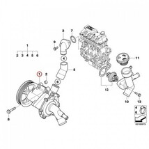 新品 BMW MINI ウォーターポンプ R50 52 ONE Cooper用 11517513062 純正OEM_画像3