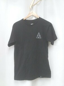 HUF ハフ Tシャツ　カットソー Triple Triangle トリプルトライアングル　ロゴ　プリント Sサイズ ブラック メンズ 1210000003096