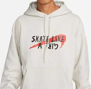 # быстрое решение внутренний стандартный товар новый товар Nike SB Skate Like A Girl 1 Fleece L/S Top 2XLske- трицикл a девушка f-ti Parker свет bo-n