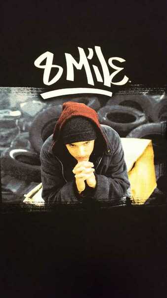 2002年 8mile エミネム　ラップＴシャツ　映画　Eminem
