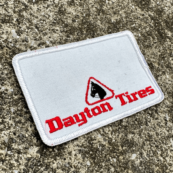 激レア ビンテージ Dayton Tires ワッペン デイトン タイヤ ハーレー ナックル ワーク トラック 重機 バイカー アウトロー 自転車 デニム