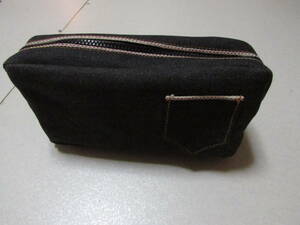  free shipping 221015 hand made red ear cell biji Denim pen case 21 ounce 
