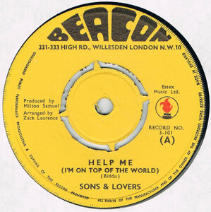 ●SONS AND LOVERS / HELP ME [UK 45 ORIGINAL 7inch シングル ソウル 試聴]