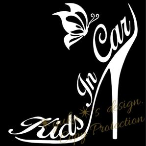 Kids in car キッズインカー ☆ かわいいヒール型 ステッカー