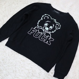  complete sale goods MILKBOY Milkboy sweat sweatshirt FUCKfakbear Bear - black black lady's S size 