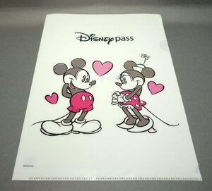 【クリアファイル】ディズニーパス（Disney pass）　ミッキーマウス　使用品