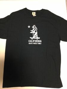 【CALIFORNIA HAVE A NICE TIME !】カリフォルニア バックプリント スケートベア 半袖Tシャツ■Ｌサイズ■黒■長期保管・未着用品■タグ付