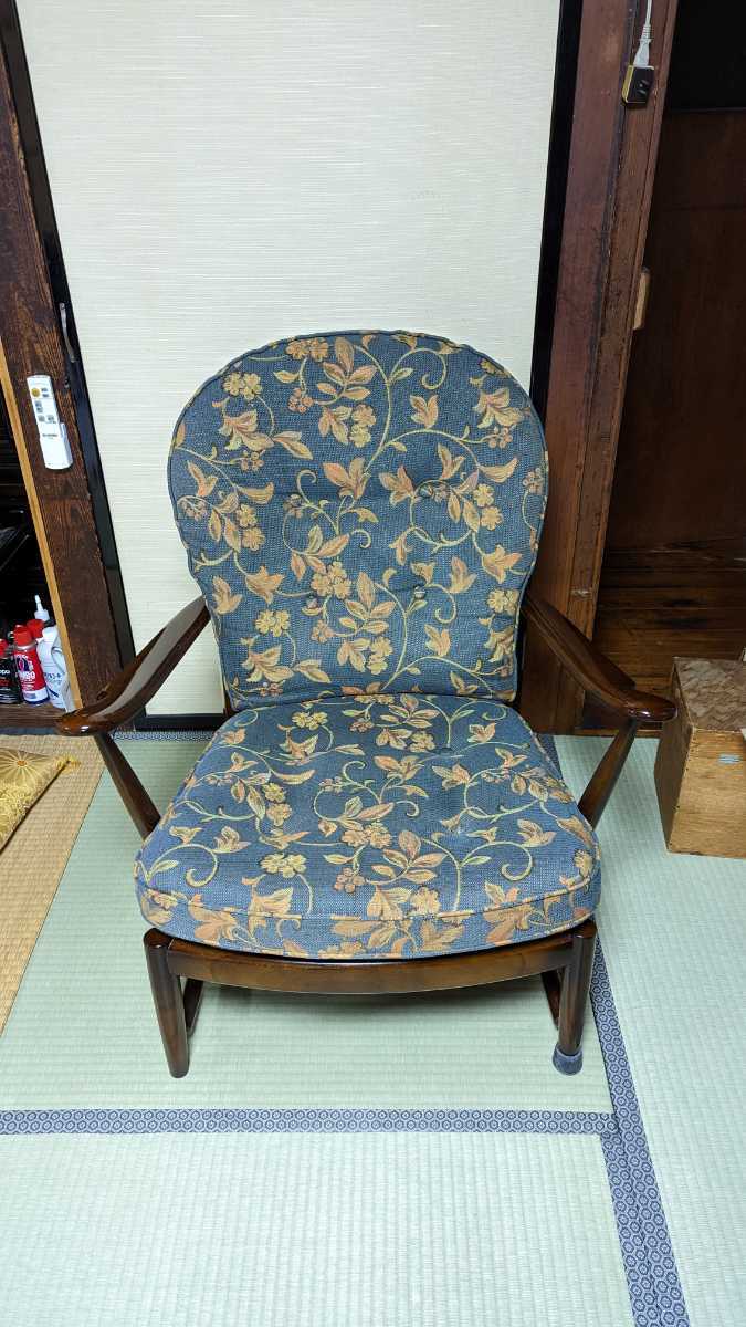 人気の人気のmorishige Chair オリーブ印 椅子 鋲打 革 ヴィンテージ
