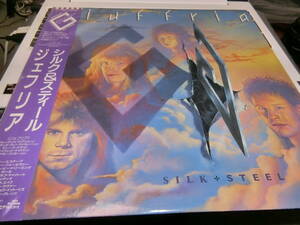 Giuffria/SILK&STEEL 国内盤帯付きレコード　盤面良好　帯ふきん　WATER DAMEGE ライナーシミ　ラベルはがれ