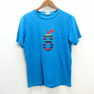 y# United Arrows /UNITED ARROWS GLR color T-shirt # light blue [ men's M]MENS/35[ used ]