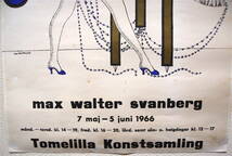 1966年, M・W・スワンベルク, 展示会 リトグラフ ポスター /検澁澤龍彦ハンス・ベルメールゾンネンシュターン_画像3