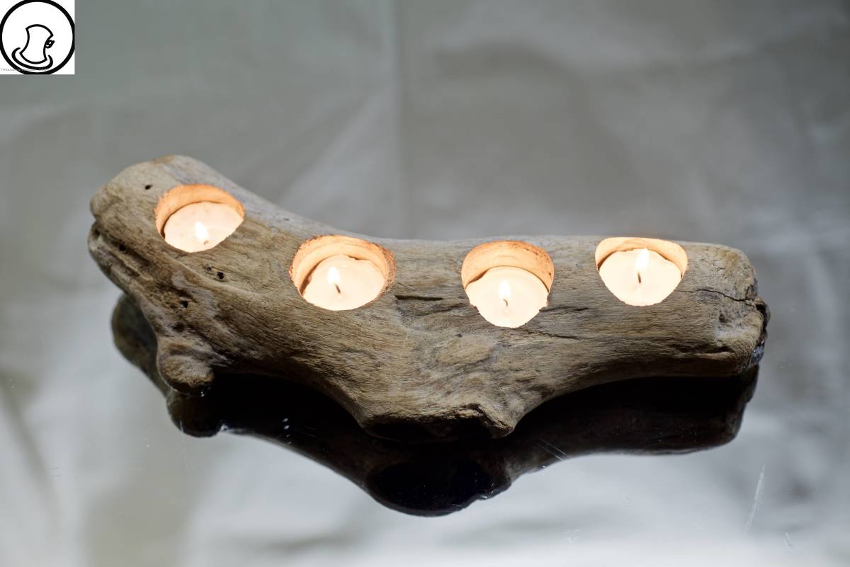SEASIDEinterior☆Candle holder made from driftwood.33, Handmade items, interior, miscellaneous goods, ornament, object