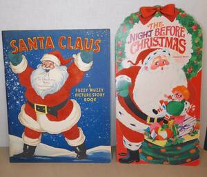 [USA*Fuzzy Story Book*faji- -тактный - Lee книжка книга@] Vintage книга с картинками / иностранная книга 2 шт. *1947 год &1968 год * Рождество * Santa Claus * редкость!