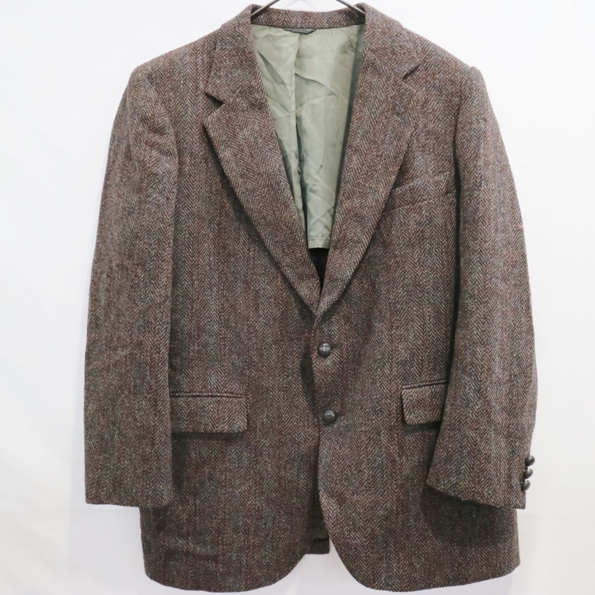最新の値下げ商品 70s WOOL SCOTTISH ジャケット手織り 80sハリスツイード テーラードジャケット