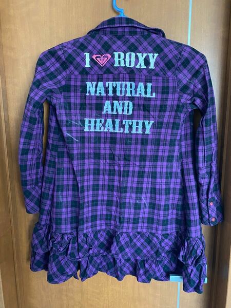 ROXY チェックワンピースシャツ