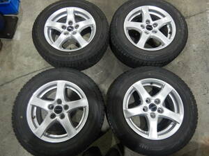 【3666F】【美品】BORBET 15インチ 6J +43 5H-112 BS VRX 195/65R15 17年製 5～6分山 4本