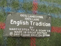 English Tradition イングリッシュトラディション 美品 英国製 ラムウール100 チェック柄 マフラー ★ネコポス可能★M0413_画像3