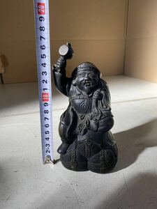 銅製 琢斎 刻印 七福神 重量約1.49kg 銅器 置物