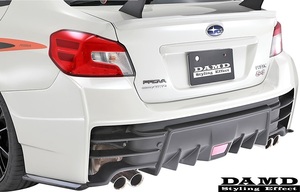 【M’s】スバル WRX S4/STI (2014.8-) DAMD リアバンパー＋エクステンション 2点／／ FRP 未塗装 ダムド エアロ VAG VAB リヤバンパー