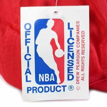 デッドストック★90s NBA CHICAGO BULLS シカゴ ブルズ ロゴ刺繍 コットンキャップ 赤★オールド スポーツ バスケ スナップバック_画像6