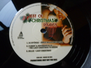 Billie / Last Christmas 試聴可 12EP Best Of Christmas (Remixes) DJ Spyderz / P Diddy Notorious BIG / Ashley Tisdale 等収録