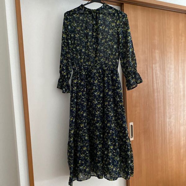 花柄ワンピース ロングワンピース 花柄 長袖ワンピース