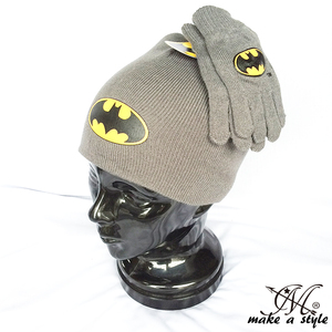 BATMAN バットマン ニットキャップ ニット帽 子供用 手袋 アメコミ 805