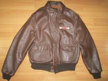 【特別価格】★AVIREX A-2 Genuine Horsehide フライトジャケット アメリカ製★茶size40★_画像1