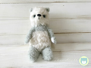 Art hand Auction ☆★Hecho a mano * Oso Panda (Azul) * Envío gratis * Cómpralo ahora *★☆, oso de peluche, Osos de peluche en general, Longitud del cuerpo 10 cm - 30 cm