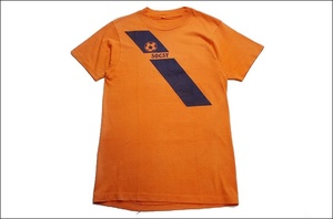 1970's～ Unknown Tシャツ オレンジ SOCSY サッカー プリント ビンテージ ヴィンテージ USA 古着 オールド IB805
