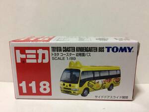 トミカ No.118 トヨタ コースター 幼稚園バス 青TOMYロゴ