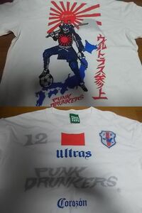 送料無料 パンクドランカーズ punkdrunkers ULTRAS ウルトラス コラボ Tシャツ XL サッカー 武士 侍 ドクロ