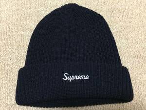 [ new goods half tag attaching ] supreme Supreme full Logo embroidery box Logo navy navy blue color 