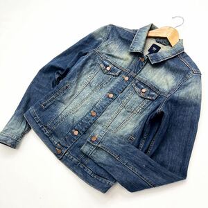  Gap * GAP lady's M Denim jacket G Jean indigo USED color .. feeling! mistake not standard * American Casual adult casual #FA191