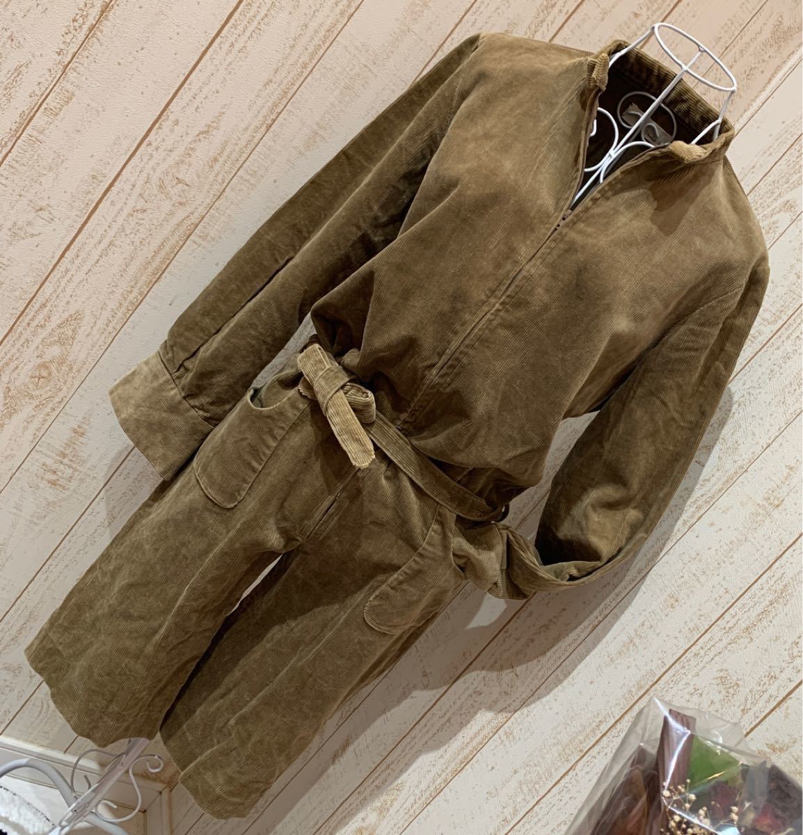 美品Chacott コーデュロイオールインワン パンツ|PayPayフリマ