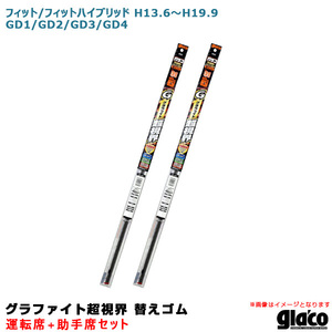 ガラコワイパー 超視界 替えゴム 車種別セット フィット/ハイブリッド H13.6～H19.9 GD1/GD2/GD3/GD4 運転席+助手席 ソフト99