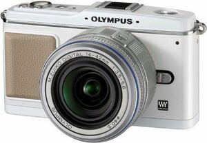 OLYMPUS ミラーレス一眼 E-P1 レンズキット ホワイト E-P1 LKIT-WHT