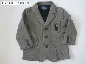  новый товар не использовался Polo Ralph Lauren * серый Bick po колено вышивка жакет 24M 90