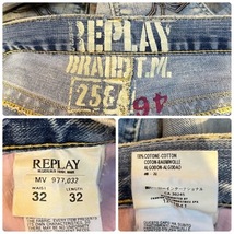 メンズ パンツ REPLAY リプレイ デニム ジーンズ インディゴ 加工 インポート FE293 / W32 全国一律送料520円_画像2