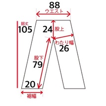 メンズ パンツ AndA アンドエー パープル 紫 薄手 麻 リネン 小さい サイズ FE322 / 約W35 全国一律送料520円_画像3