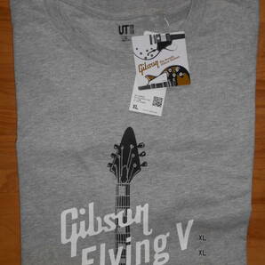 【送料無料】新品●XLサイズ★ギブソン ギターズ Tシャツ(半袖)★フライングV●グレー●The Brands UT/gibson/ギター/ユニクロLLの画像2