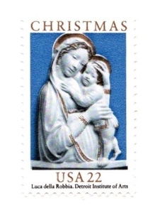 1985年 Luca della Robbia "Genoa Madonna" 記念切手 22セント Christmas USA